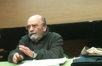 El compositor Luis de Pablo en el Conservatorio Profesional Joaquín Turina de Madrid, 5 de marzo de 2014