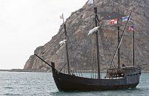 بازسازی شده کشتی نینا، یکی از سه کشتی کاروان دریایی کریستوف کلمب به هنگام سفر اول اکتشافی به آمریکا