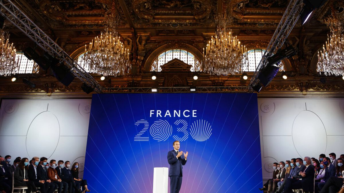Emmanuel Macron à l'Elysée le 12 octobre 2021