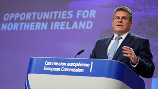  Maros Sefcovic outlines the EU's offer on the Northern Ireland protocol in Brussels