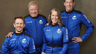 Γουίλιαμ Σάτνερ και οι τρεις αστροναύτες