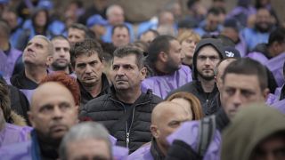 Hundreds of Bulgarian coal miners and energy workers staged a protest in Sofia.