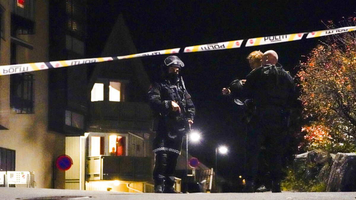 Αστυνομικές δυνάμεις στο σημείο της επίθεσης στη Νορβηγία