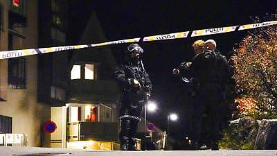 Αστυνομικές δυνάμεις στο σημείο της επίθεσης στη Νορβηγία