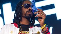 ABD'li rep sanatçıcı Snoop Dog esrar içerken.