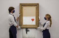 “Love is in the Bin” was offered by Sotheby’s in London.