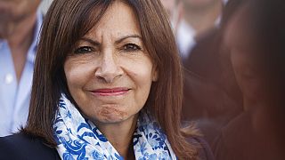 Anne Hidalgo, maire de Paris, inauguration de l'Arc de Triomphe emballée Cristo, le 16 septembre 2022