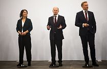 Annalena Baerbock, Olaf Scholz e Christian Lindner