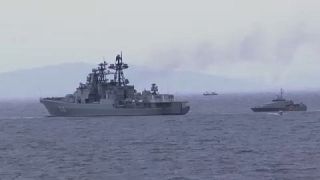 مناورات بحرية روسية صينية في خليج بطرس الأكبر ببحر اليابان 15 تشرين الأول/أكتوبر 2021