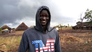 Lual Mayen in a refugee camp in Northern Uganda