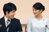 Japon Prenses Mako ile evlilik hazırlığı yaptığı erkek arkadaşı Komuro Kei (Arşiv)