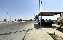 الحدود بين أوزبكستان وأفغانستان في ترميز، أوزبكستان. 