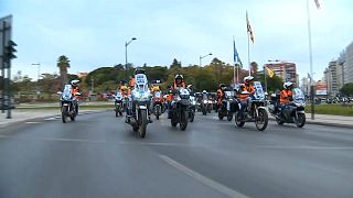 Протест португальских мотоциклистов