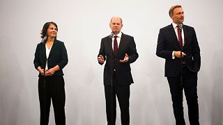 رهبران سه حزب دموکرات آزاد، سوسیال دموکرات و سبز در آلمان