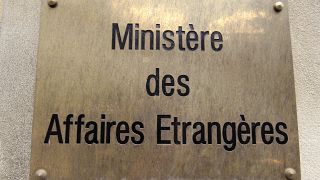 A picture taken 29 July 2007 in Paris shows the French Foreign affairs ministry board at the Quai d'Orsay building.
