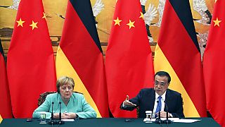 Archives, Pékin, 6 septembre 2019 : la chancelière allemande Angela Merkel aux côtés du Premier ministre chinois Li Keqiang