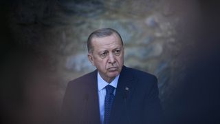 Erdogan en una rueda de prensa conjunta con Angela Merkel en octubre