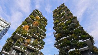 The two towers of Bosco Verticale, Milan