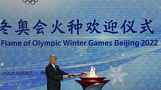 A chama olímpica já está na China para os jogos "Pequim 2022"