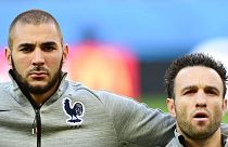Fransa milli takımda Karim Benzema ile Mathieu Valbuena