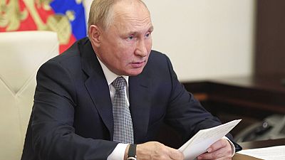 Wladimir Putin an diesem Mittwoch bei einer Videokonferenz im Kreml