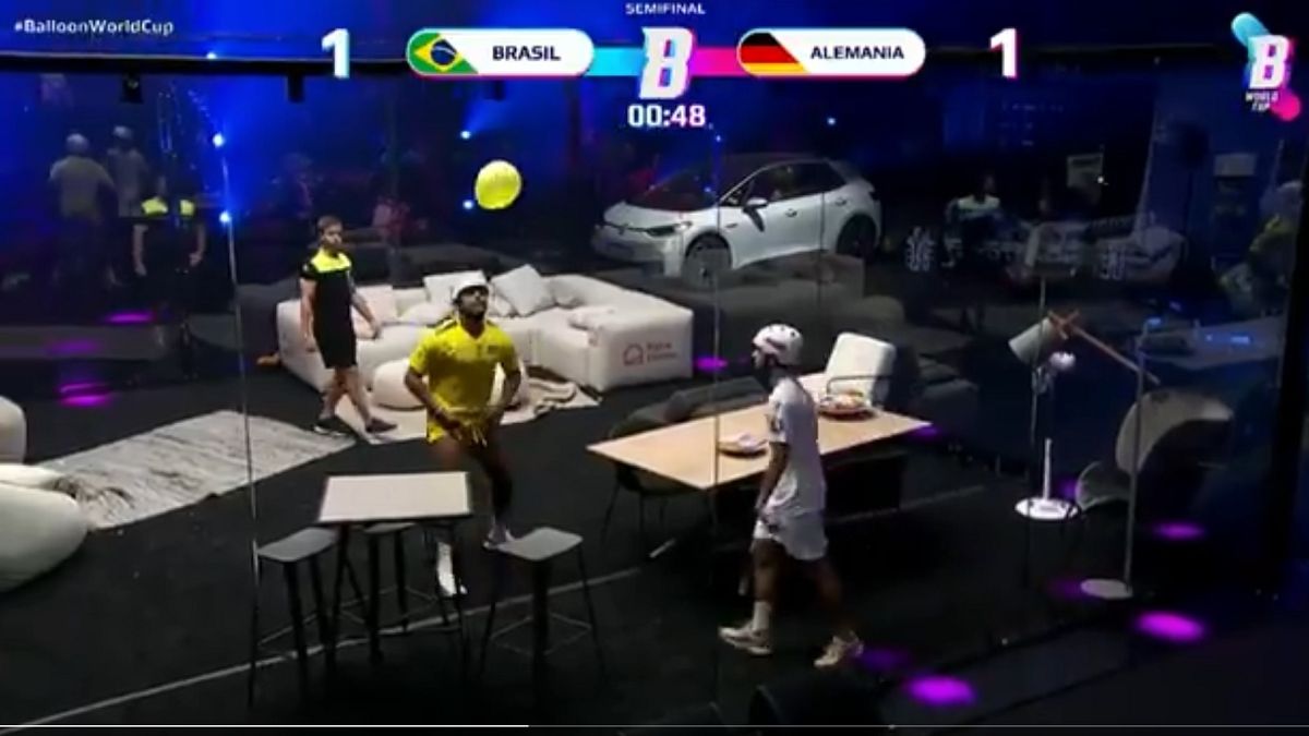 Screenshot von der Aufzeichnung des Spiels zwischen Brasilien und Deutschland 