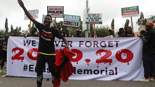 EndSARS protest in Nigeria : youth hold memorial a year on