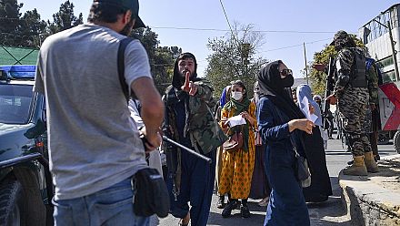 Taliban strike journalists at Kabul women's rights protest