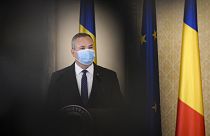 Nicolae Ciuca román védelmi miniszter Bukarestben 2021. október 21-én
