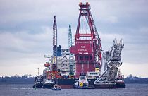 The Russian pipe-laying vessel Fortuna continues construction work on the divisive Nord Stream 2 gas pipeline in the Baltic Sea