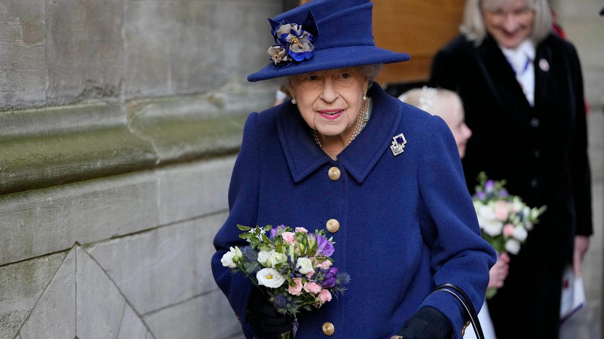 ملكة بريطانيا إليزابيث الثانية، في وستمنسترأبي، لندن، 12 أكتوبر 2021