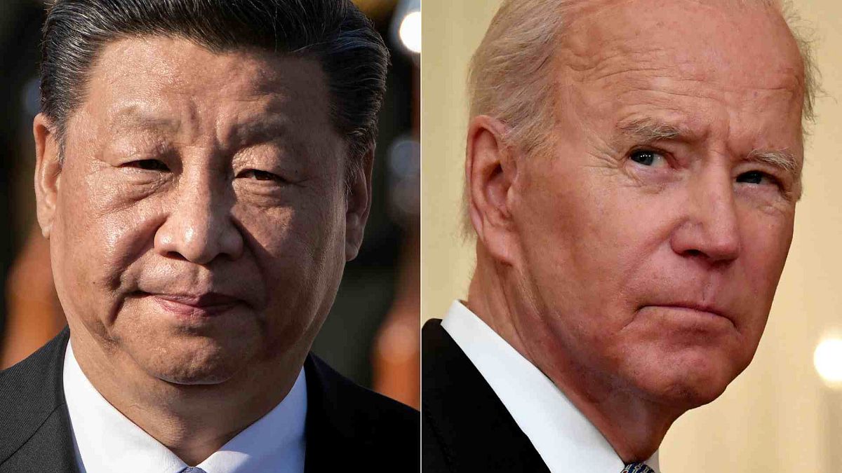 الرئيس الصيني شي جين بينغ والرئيس الأمريكي جو بايدن، تم إنشاء الصورة المركبة في 8 يونيو 2021