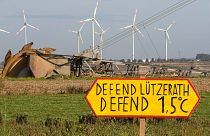 Climate activists protest against the Garzweiler open-cast coal mine, Germany