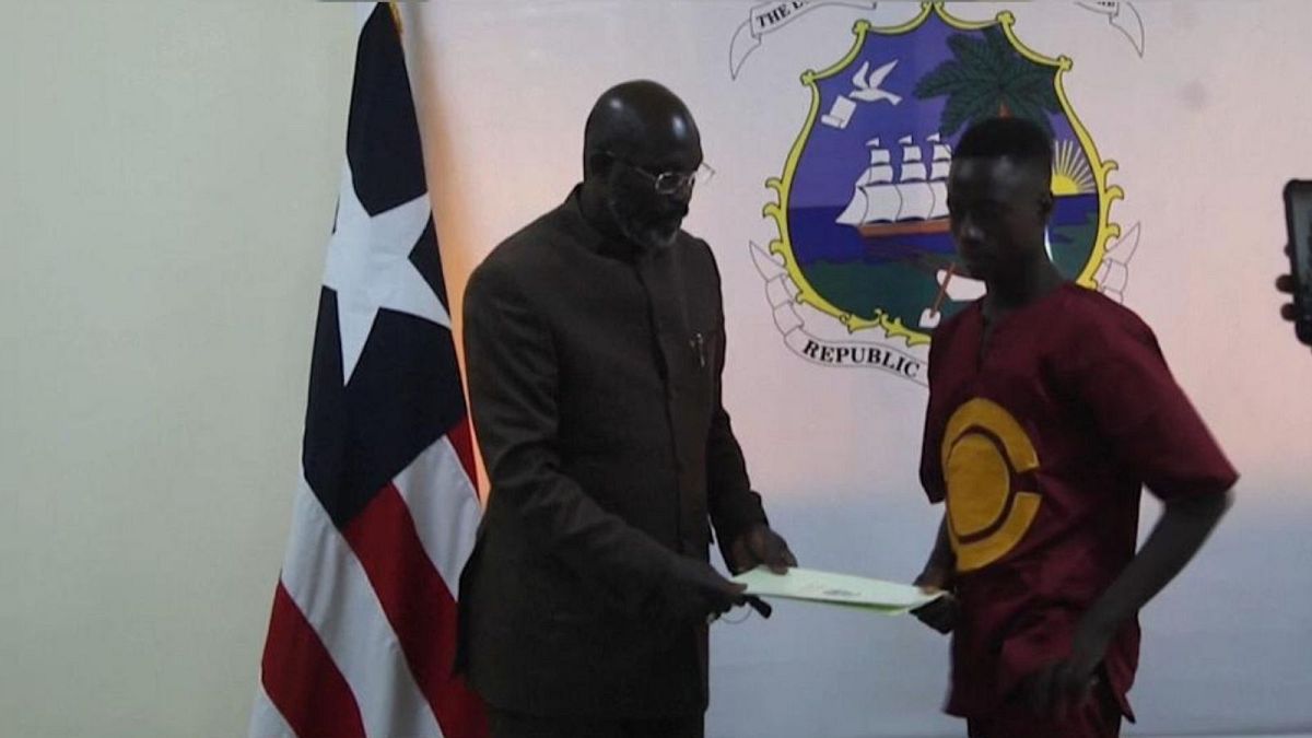 دیدار جوان درستکار با رئیس جمهوری لیبریا