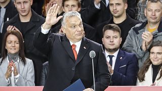 Orbán Viktor a Békemenet nagygyűlésén