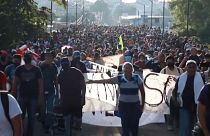 Caravana de migrantes em Tapachula