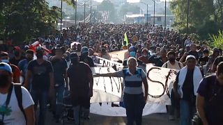 Caravana de migrantes em Tapachula