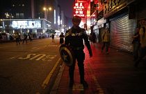 A protester dressed as Captain America during a rally in Hong Kong in October 2019.