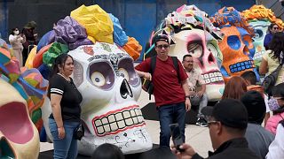 Mexico City prepares for Day of the Dead parade