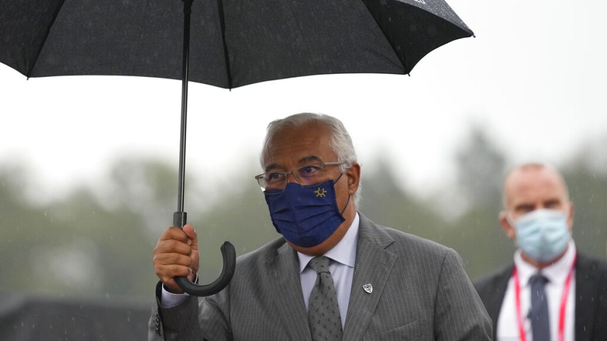 FILE: Portugal's Prime Minister Antonio Costa arrives for an EU summit at the Brdo Congress Center in Kranj, Slovenia, Wednesday, Oct. 6, 2021.