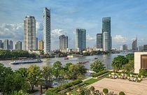 A stunning river view of Bangkok, Thailand.