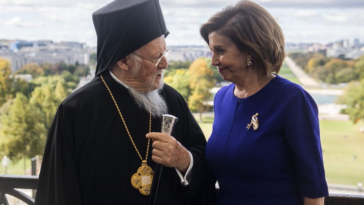 Ο Οικουμενικός Πατριάρχης, Βαρθολομαίος, και η Πρόεδρος της Βουλής των ΗΠΑ, Νάνσι Πελόζι