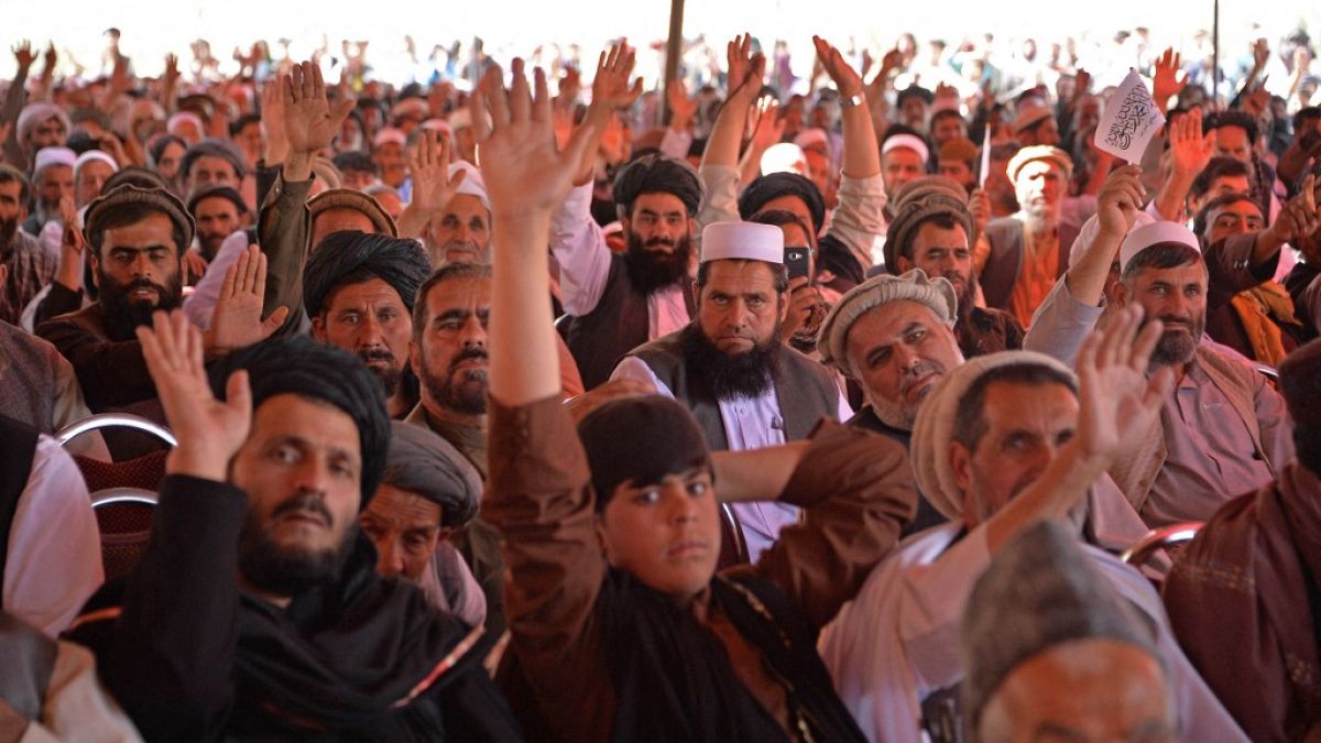 Afganistan'ın başkenti Kabil'de Taliban yanlısı miting