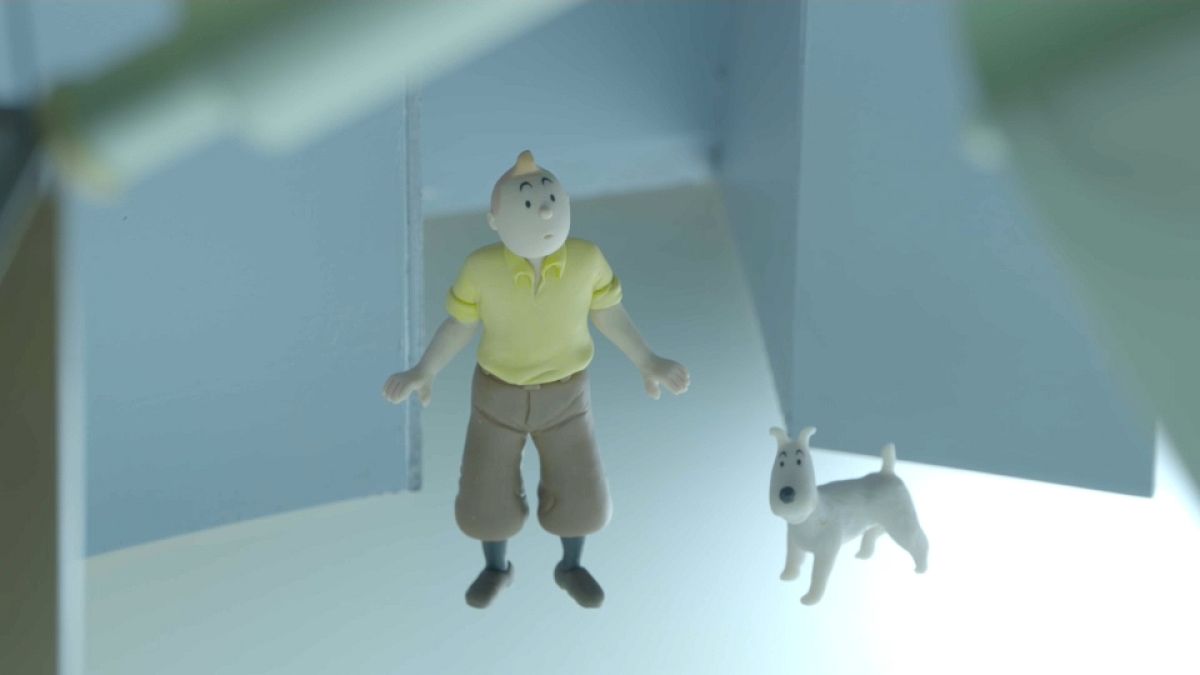 A figurine of Tintin and his loyal companion Milou. 
