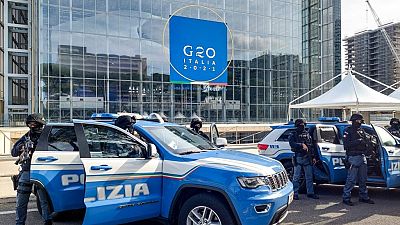 Preparativi per il G20 nel quartiere Eur di Roma