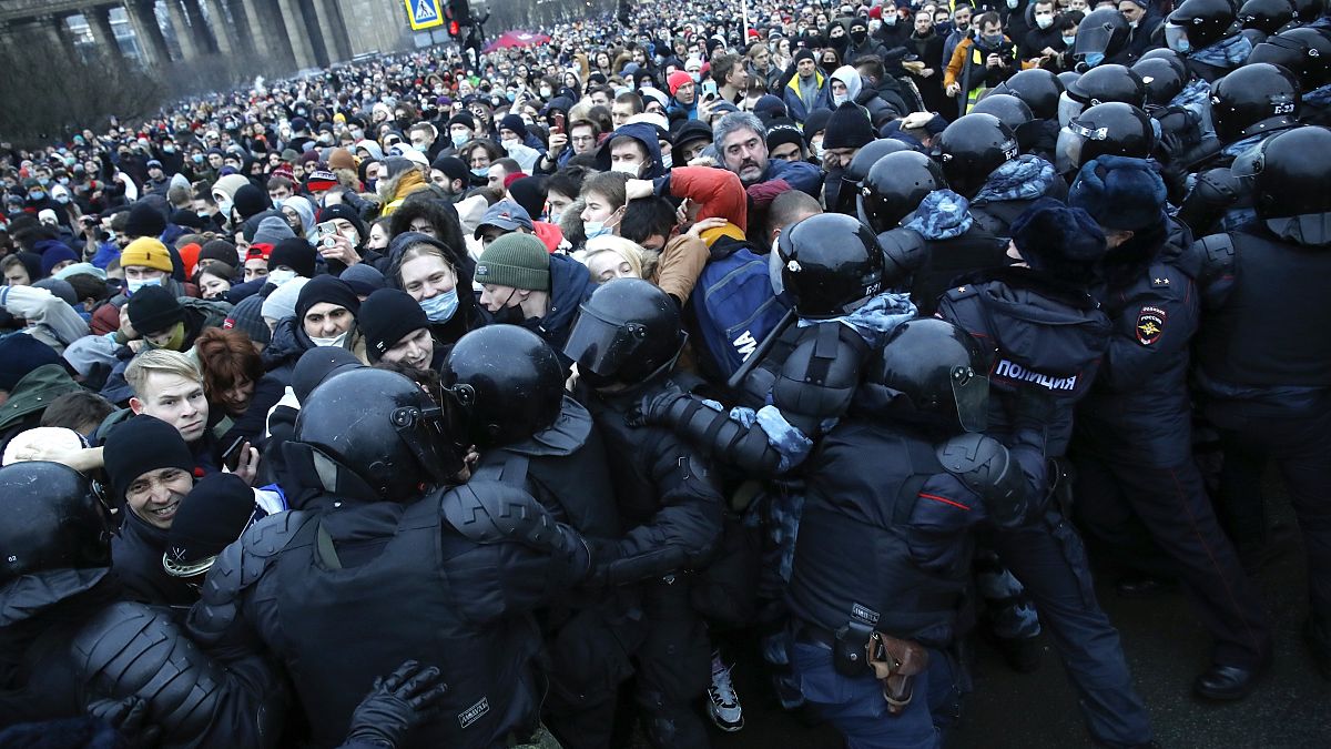 Уличные протесты в России в январе 2021 года. Архивное фото