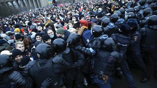 Уличные протесты в России в январе 2021 года. Архивное фото