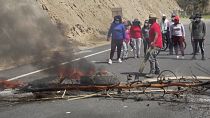  Road blockade on second day of strikes