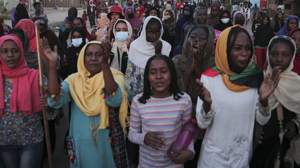  احتجاج الشعب في الخرطوم ، السودان بعد الانقلاب العسكري، 27  تشرين الأول/ أكتوبر 2021