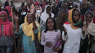  احتجاج الشعب في الخرطوم ، السودان بعد الانقلاب العسكري، 27  تشرين الأول/ أكتوبر 2021